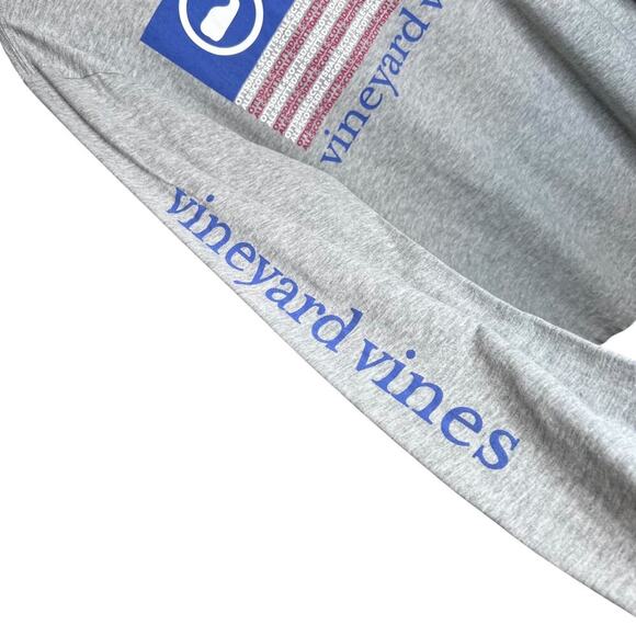 Vineyard Vines 100% Cotton Long Sleeve Shirt in Gray Signature Whale Men's Large - Picture 6 of 7